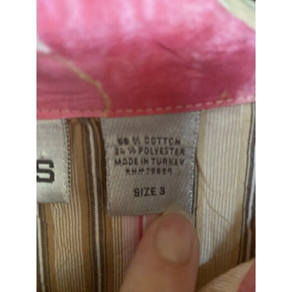 Chicos Pink Stripped Shirt. Sz.3 = XL 16 - Picture 4 of 5